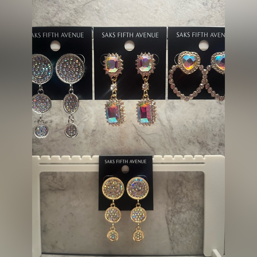 Saks Fifth Avenue Earrings Bundle of Four - Picture 2 of 3